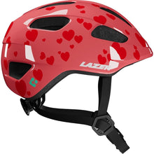 LAZER LAZER Helm Nutz 2.0 KinetiCore Kids & Junior Little Hearts rot - sicherer Kinder-Fahrradhelm