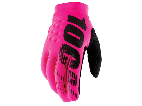 100% Brisker Cold Weather Glove neon pink S