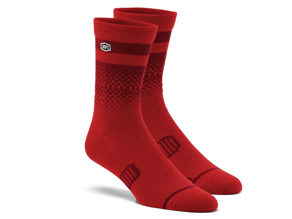 100% Advocate Performance socks S/M Cherry/Brick - bequeme Performance-Sportsocken