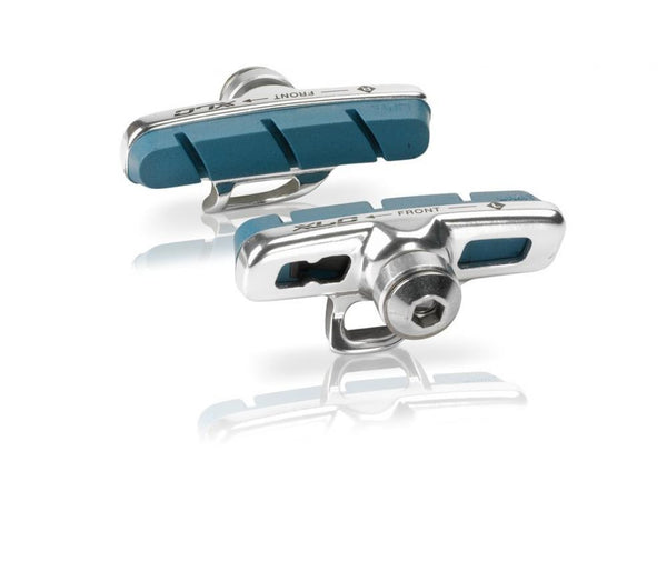 XLC Cartridge Road Bremsschuhe Campa 4er Set, 50mm, silber/blau für Carbon