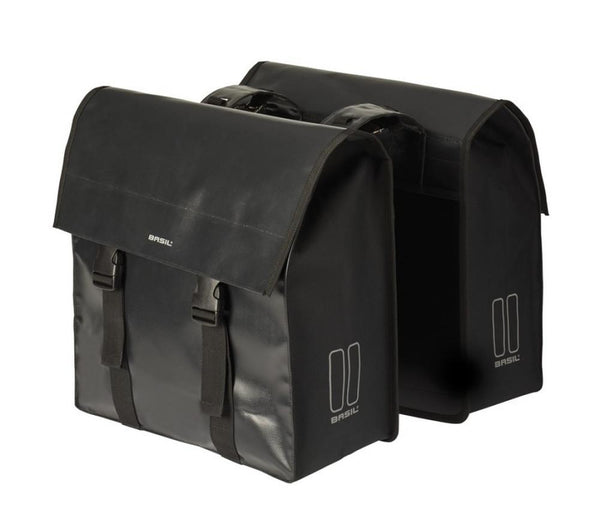 Basil Doppeltasche Urban Load DB wasserdicht schwarz 48 bis 53 l