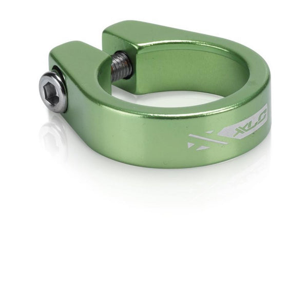 XLC Sattelstütz-Klemmring PC-B09 Ø 34,9 mm limegreen, mit Innensechskant