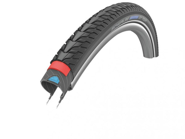 Schwalbe Reifen Marathon GT Tour 26x2.00 Zoll Drahtreifen schwarz Reflex E-50 Trekking City  Double Defense, Dual Compound, ideal für Tourenräder und E-Bikes