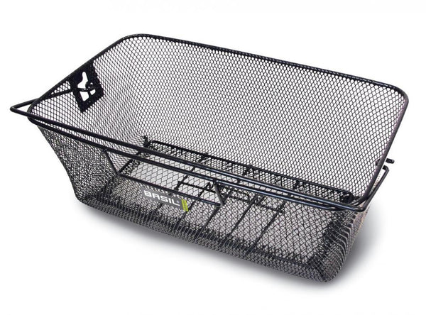 Hinterradkorb Basil Corsica Schultasche 51X31x18cm, schwarz, engmaschig