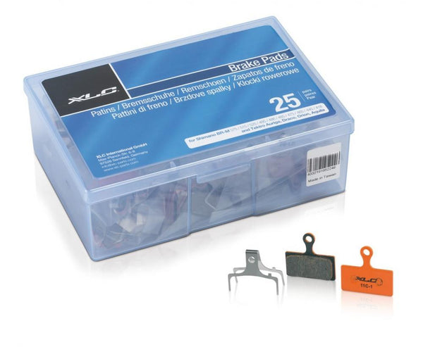 XLC Scheibenbremsbeläge Shimano BR-M985 Werkstattbox mit 25 Set