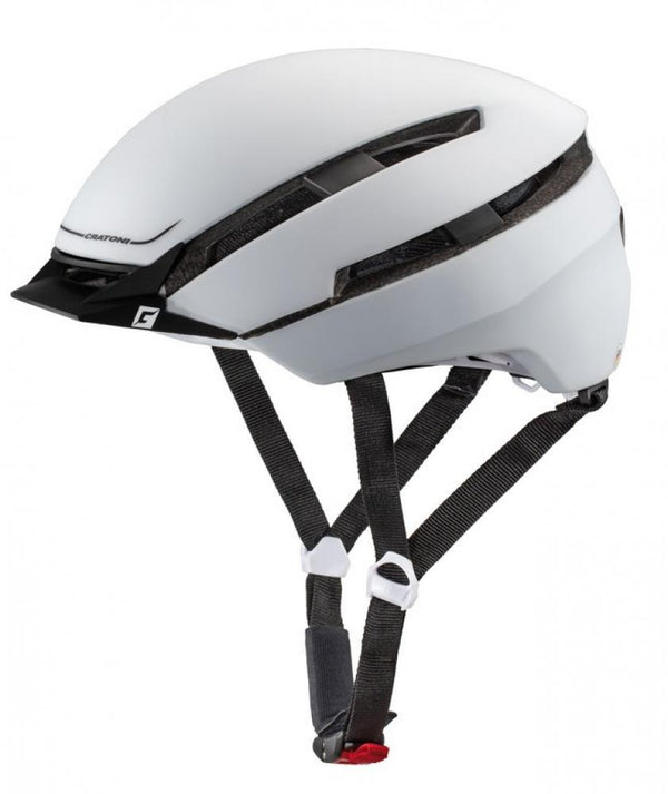 Fahrradhelm Cratoni C-Loom (City) Gr. S/M (53-58cm) weiß/schwarz gummiert