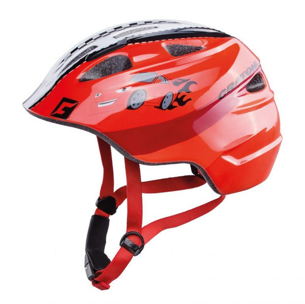 Fahrradhelm Cratoni Akino (Kid) Gr. M (53-58cm) Rennauto rot glanz