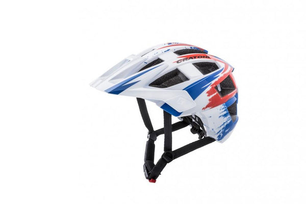 Fahrradhelm Cratoni AllSet (MTB) Gr. S/M (54-58cm) weiß/blau matt