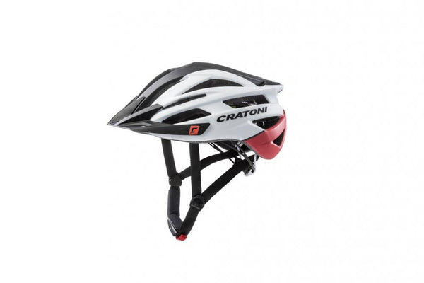 Fahrradhelm Cratoni Agravic (MTB) Gr. L/XL (58-62cm) schwarz/weiß/rot matt