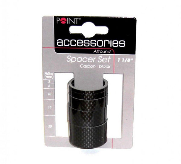 A-Head Spacer-Set 1 1/8" Carbon 3/5/10/15/20mm