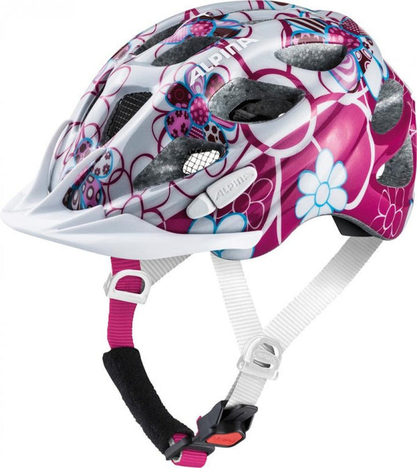 Fahrradhelm Alpina Rocky Kids pink-lightblue-flowers Gr.52-57cm