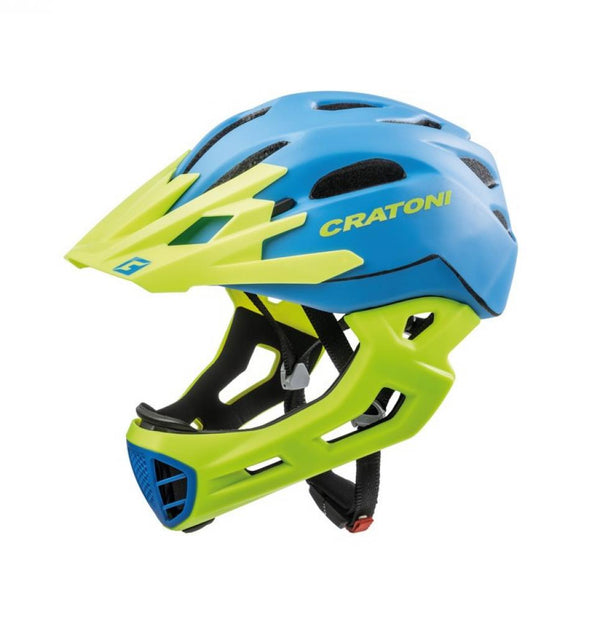 Fahrradhelm Cratoni C-Maniac (Freeride) Gr. S/M (52-56cm) blau/lime matt