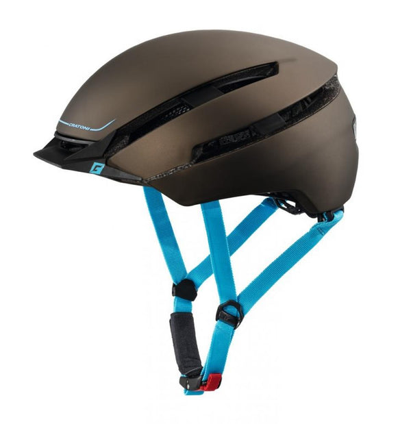 Fahrradhelm Cratoni C-Loom (City) Gr. M/L (58-62cm) braun/blau gummiert