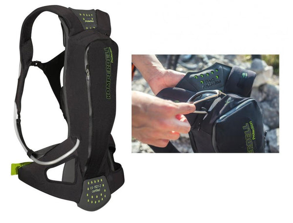 Protektorrucksack Komperdell Litepack inkl. Trinksystem, sw, Gr. XS, 167-173