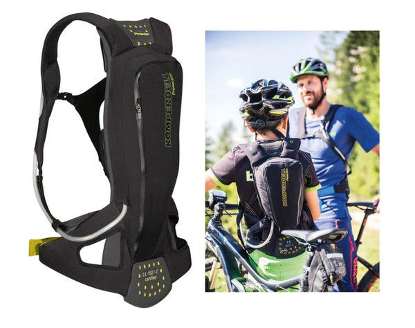 Protektorrucksack Komperdell Juniorpack inkl. Trinksystem, sw, Gr. L, 140-150