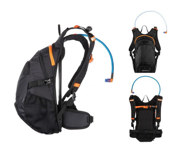 Trinkrucksack Source Air Fuse 3 + 9L inkl. 3L Trinkblase, schwarz/orange