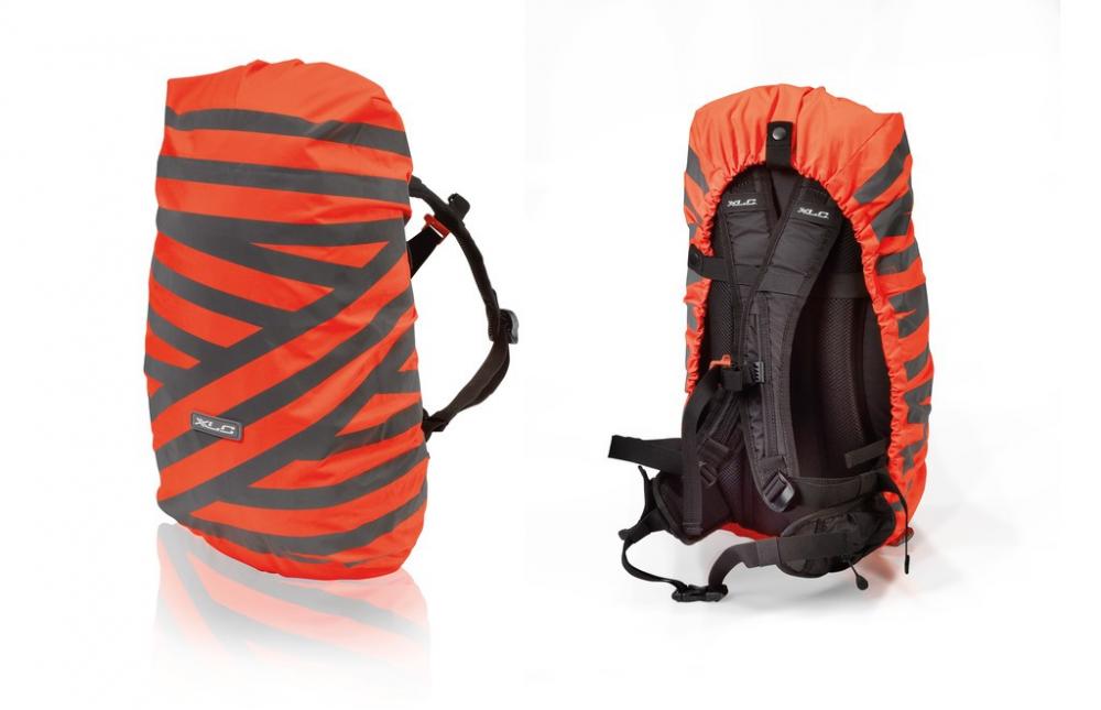 Rucksack Regenhülle Orange/silber