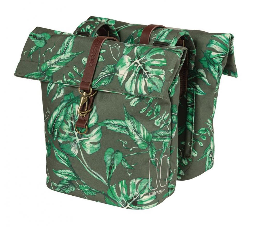 Basil Doppelpacktasche Ever-Green thymian grün 28x16x35cm