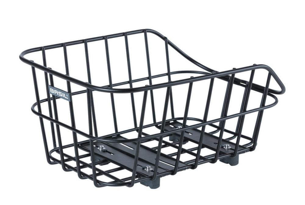 Basil Hinterradkorb Cento Alu WSL L45 xB33xH21cm schwarz matt weitmaschig