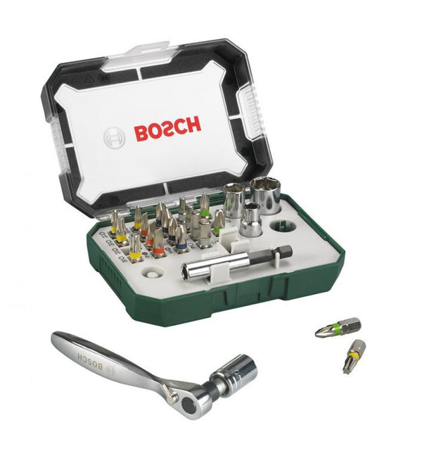 Mini Schrauberbit-und Ratschen-Set BOSCH 26-tlg. 19 Bits