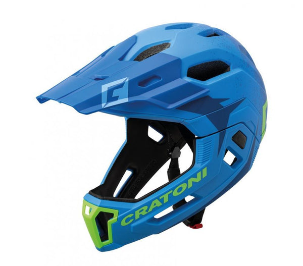 Cratoni Helm C-Maniac 2.0 MX MTB blau lime matt L/XL 58 bis 61cm