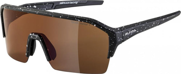 Alpina Sonnenbrille Ram HR HM+ Rahmen black blur matt Glas red mirror