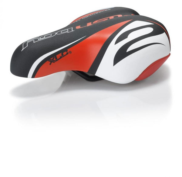 XLC Kinder-Sattel SA-C02 schwarz/rot Unisex 180x145mm. 303g