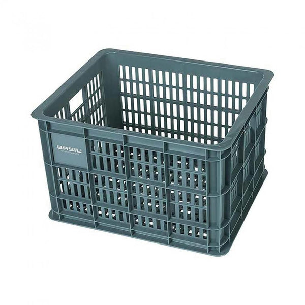 Fahrradkasten Basil Crate M 34x40x25cm, grün, Kunststoff, 33ltr