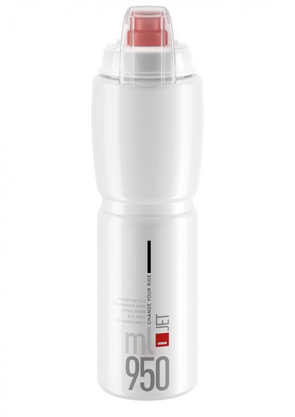 Elite Trinkflasche Jet Plus 950 ml klar rot