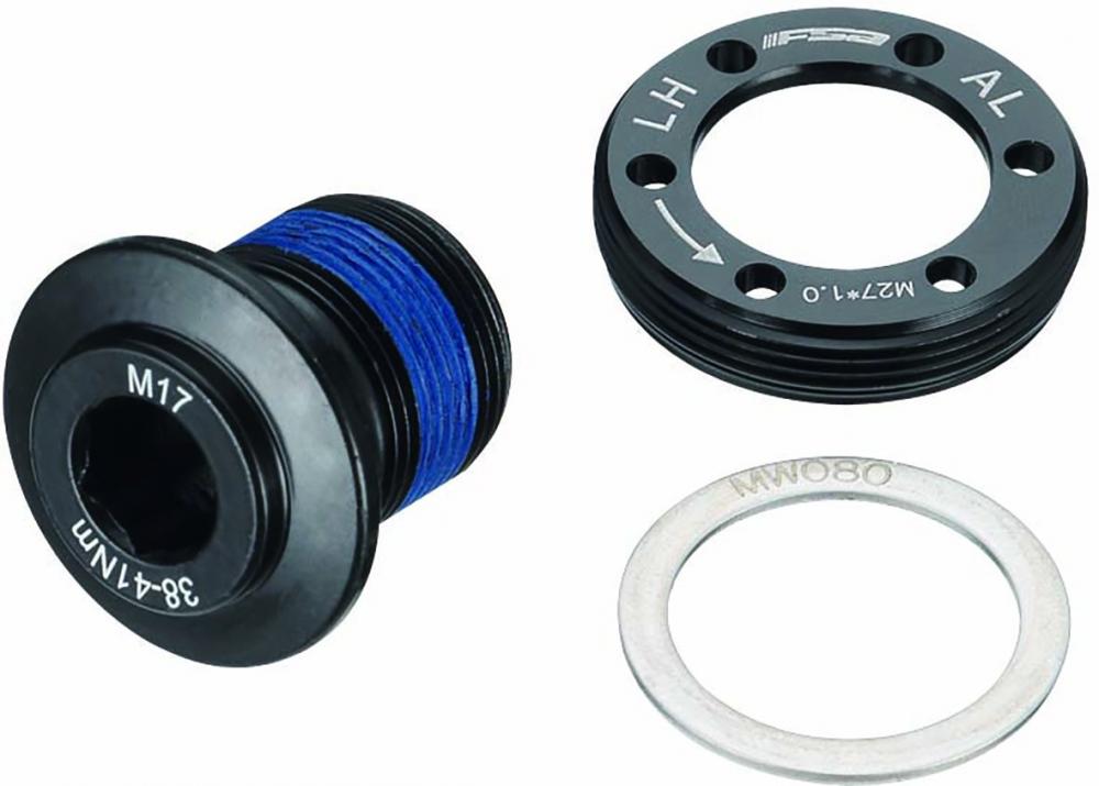 FSA Kurbelschrauben QR-*** M17 Schwarz - zuverlässige Kurbelbefestigung in neuester Version