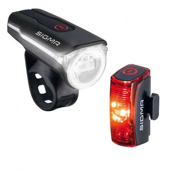 Sigma Set Aura 60 USB und Infinity Sigma 60 Lux schwarz rot mit K Licht StVZO