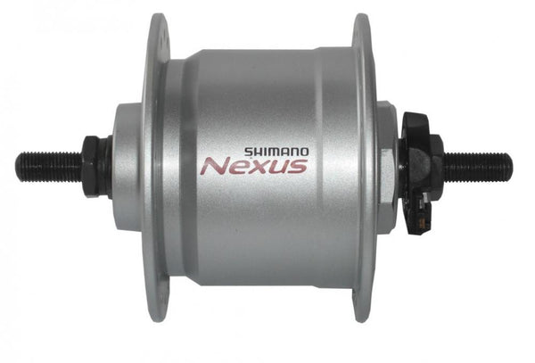 Shimano VR-Nabendynamo DHC3000 100mm 36 Loch silber Vollachse