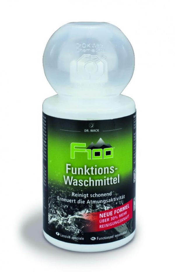 F100 Premium Fahrradpflege, Schmier-/Pflegemittel, Funktions-Waschmittel, 250ml, in Kunststoff-Flasche mit Waschkugel