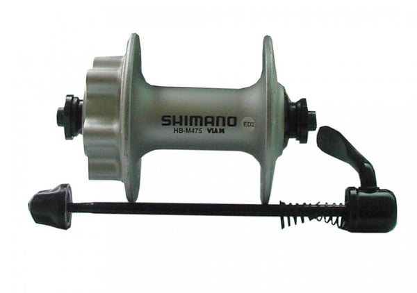 Shimano VR-Scheibenbremsnabe HBM475 100mm, 32 Loch, silber, 6-Loch-Aufnahme