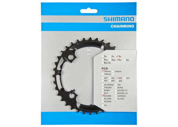 Shimano Deore Kettenblatt 36 Zähne schwarz