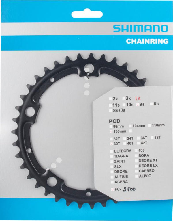 Shimano Kettenblatt Alfine FC-S500 39 Zähne schwarz