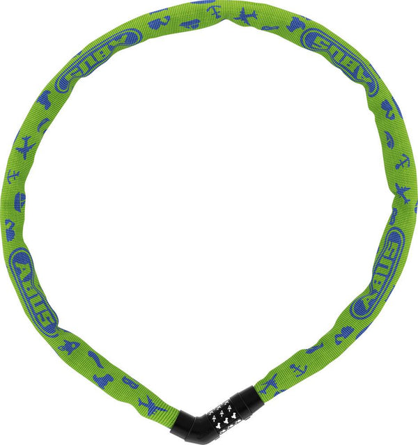 Abus Kettenschloss Steel-O-Chain 4804C Symbols Security Level 3 Farbe lime mit Symbolen Länge 75 cm