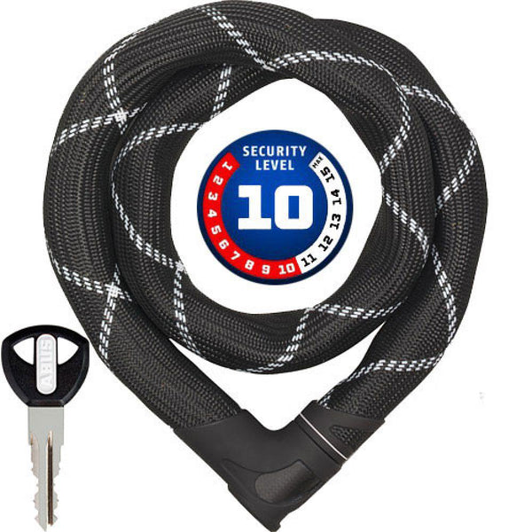 Abus Kettenschloss IVEN Chain 8210 Security Level 10 Farbe schwarz/weiß Länge 110cm