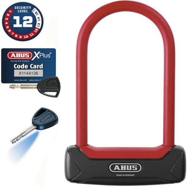 Abus Bügelschloss Granit Plus 640 rot L 150 mm W 83 mm D 12 mm