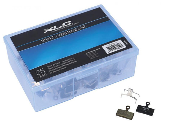 XLC Scheibenbremsbeläge Shimano BR-B25 Werkstattbox mit 25 Set Baseline