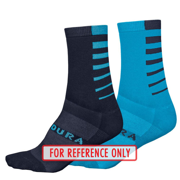 Coolmax® Stripe Socken (Doppelpack),Electric Blue ,L-XL,Bequeme und alltagstaugliche Radsocken