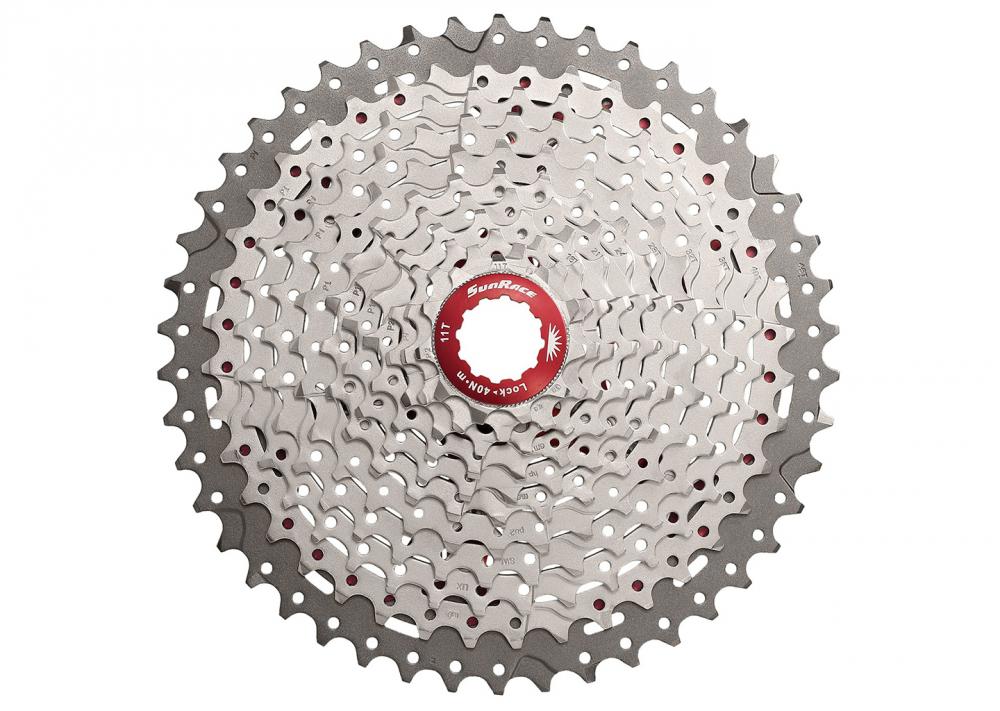 SunRace Kassette CSMX8 EAZ 11-fach Fluid Drive Plus 11-46 Zähne 11-13-15-18-21-24-28-32-36-40-46 Zähne silber