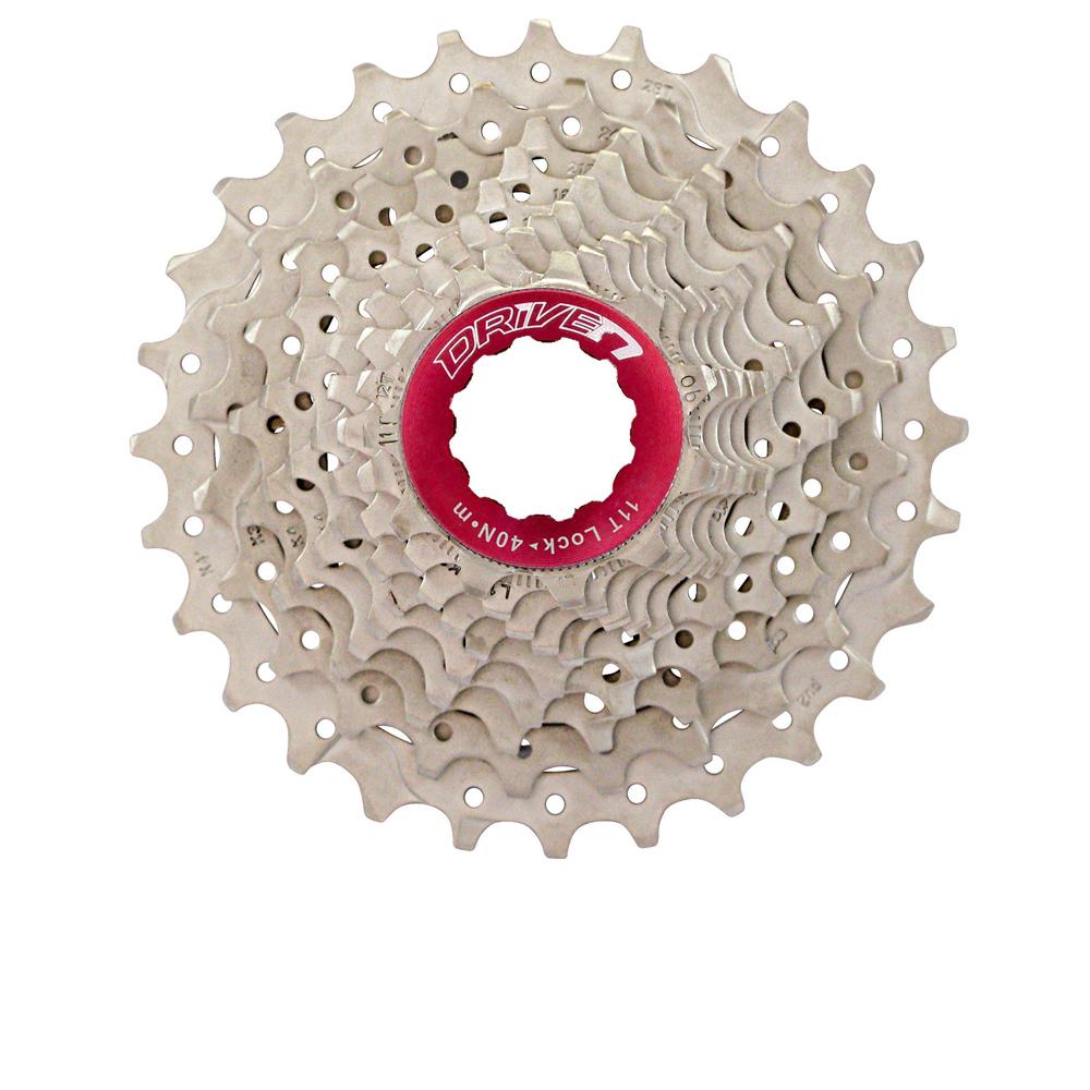 SunRace CSRX0 10-fach Kassette 11-28T metallic, 245g, Super-Fluid-Drive®-Technologie, Aluminium Spider & Lockring, kompatibel mit …