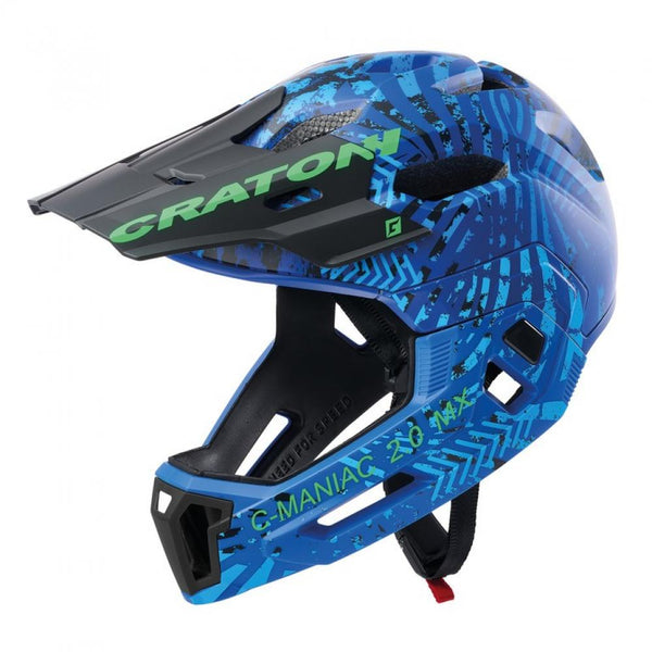 Cratoni Helm C-Maniac 2.0 MX MTB blau grün matt M/L 54 bis 58cm