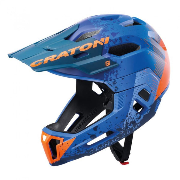 Cratoni Helm C-Maniac 2.0 MX MTB blau orange matt M/L 54 bis 58cm