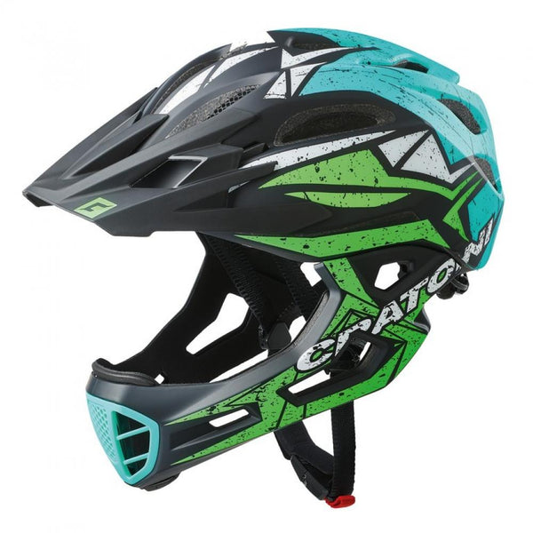 Cratoni Helm C-Maniac Pro MTB schwarz lime türkis matt M/L 54 bis 58cm