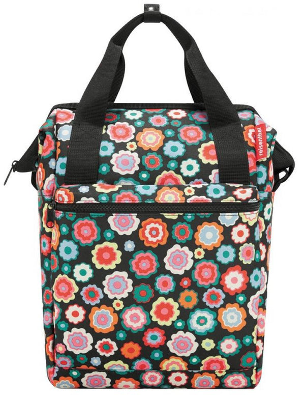 KLICKfix Gepäckträgertasche ROOMY GT happy flowers Größe 40x17x25cm 12l