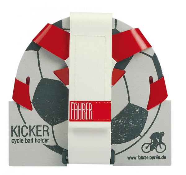 Fahrer Ballhalter Kicker Fußball rot/weiß