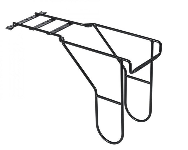 Basil Carrier Extender Gepäckträger&#8209;Verlängerung, Stahl matt schwarz, 41×15×26&#8239;cm, max. 5&#8239;kg, Rücklichthalter (50-80&#8239;mm)
