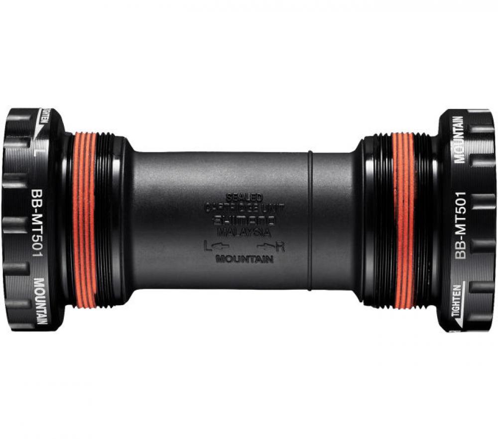 Shimano BB-MT501 Innenlager Hollowtech II, BSA 68/73 mm, verbesserte Dichtung, hohe Antriebseffizienz, kompatibel mit 24 mm Kurbelachsen